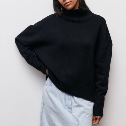 Aponi - Bequemer Damen Rollkragenpullover