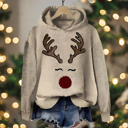 Liza - Stilvoller Damen Weihnachts Hoodie mit Druck