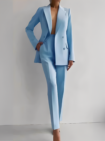 Nydia - Modisches schmal geschnittenes Set mit Blazer und Hose für Damen