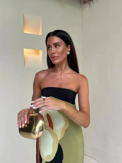 Lena - Schulterfreies langes Kleid