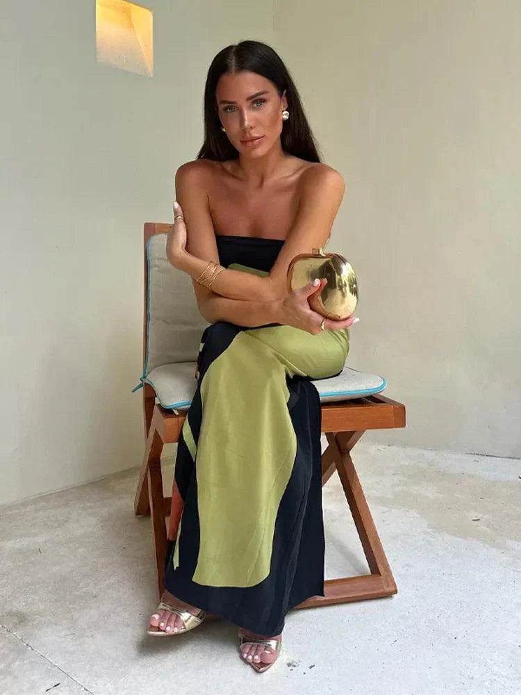 Lena - Schulterfreies langes Kleid