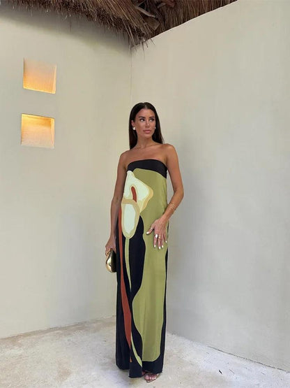 Lena - Schulterfreies langes Kleid