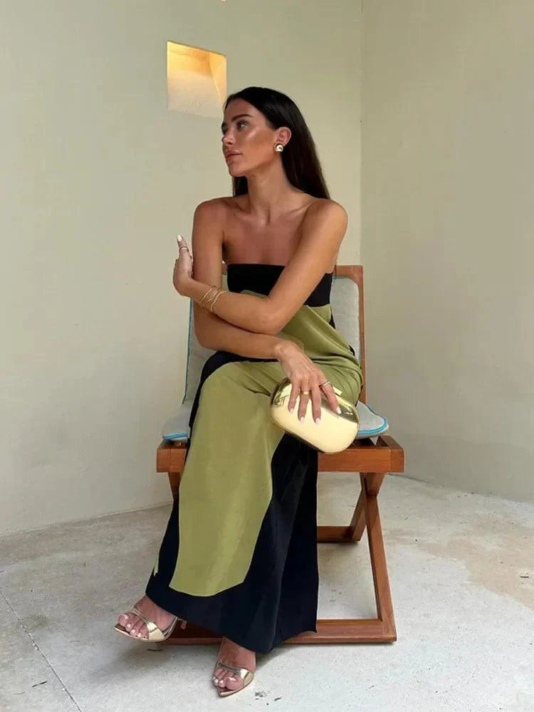 Lena - Schulterfreies langes Kleid