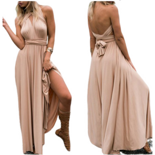 Amira – Langes sexy Kleid mit V-Ausschnitt