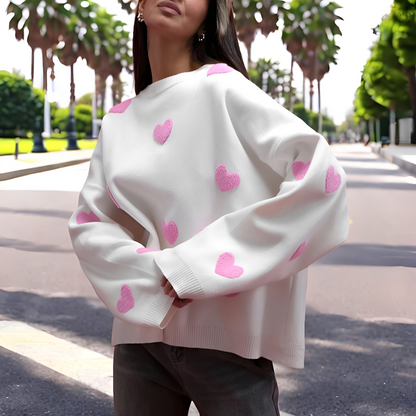 Marsha - Bequemer Damenpullover mit Aufdruck