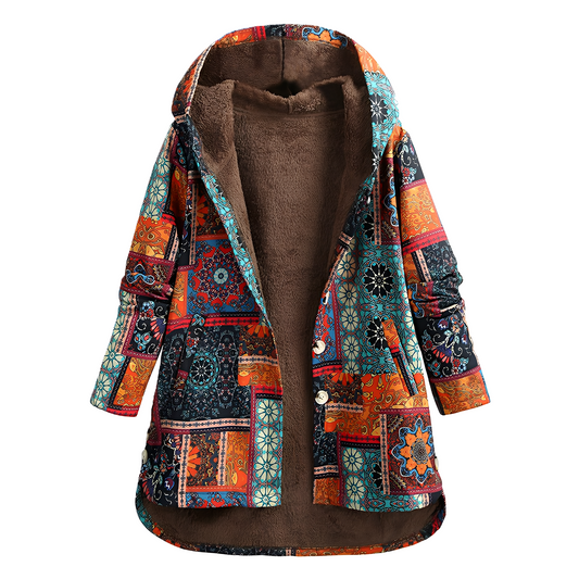 Griselda - Damen-Hoodie mit ethnischen Blumenmustern