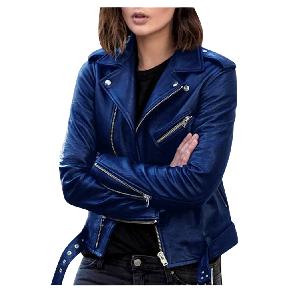 Vivian – Klassische Lederjacke mit Zipper
