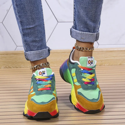 Jolie - Farbenfrohe Damen-Sneaker mit dicker Sohle
