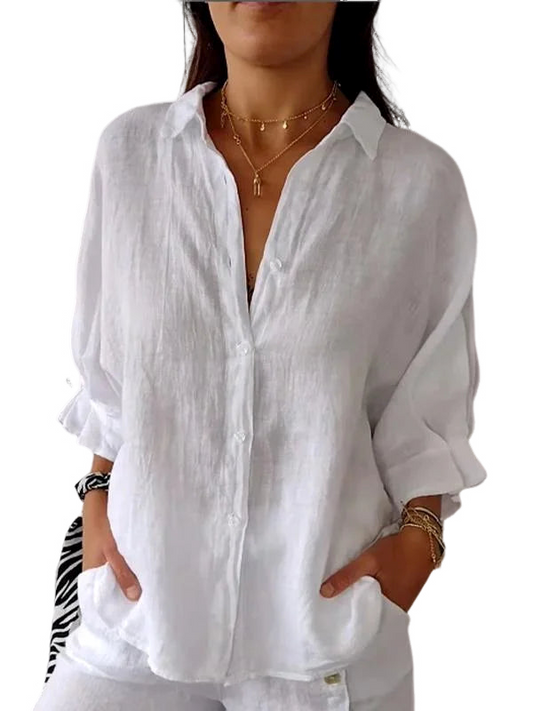 Madison – Klassische Bluse mit Knopfleiste und zeitloser Eleganz