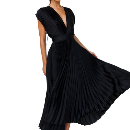 Georgia - Elegantes ärmelloses Damenkleid mit V-Ausschnitt