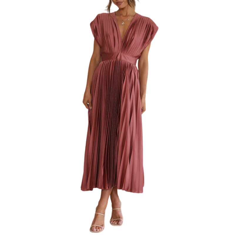 Georgia - Elegantes ärmelloses Damenkleid mit V-Ausschnitt