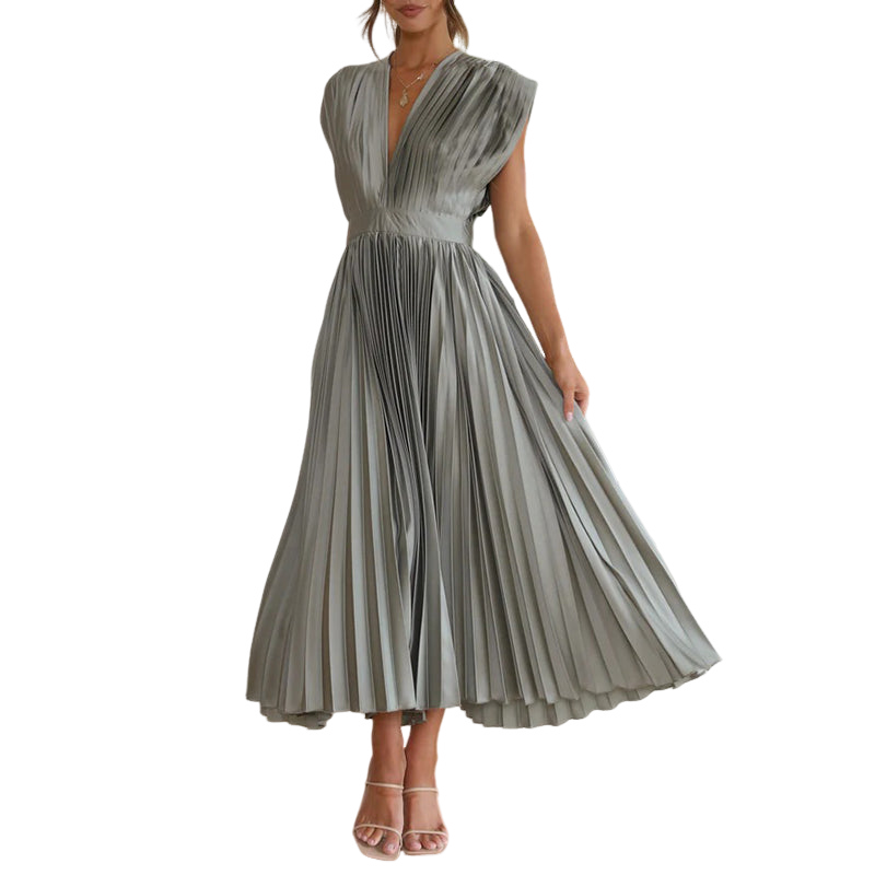Georgia - Elegantes ärmelloses Damenkleid mit V-Ausschnitt