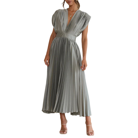 Georgia - Elegantes ärmelloses Damenkleid mit V-Ausschnitt