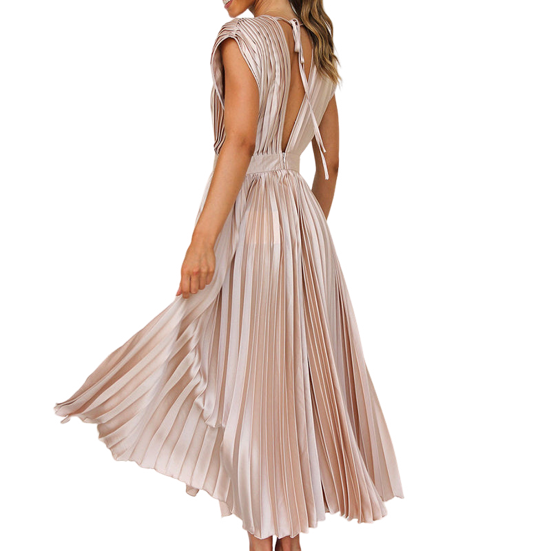 Georgia - Elegantes ärmelloses Damenkleid mit V-Ausschnitt