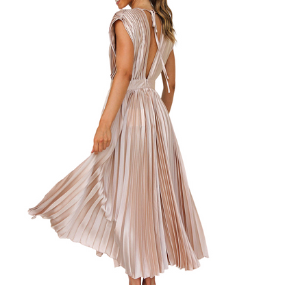 Georgia - Elegantes ärmelloses Damenkleid mit V-Ausschnitt