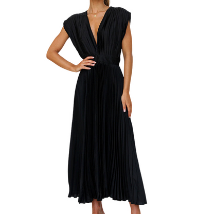 Georgia - Elegantes ärmelloses Damenkleid mit V-Ausschnitt