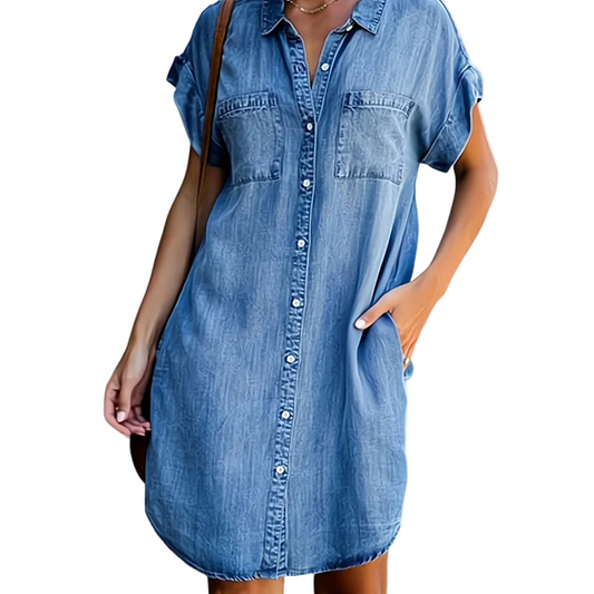 Delight – Lockeres Jeanskleid mit Knopfdetails