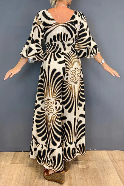 Elvira - Vintage-Jumpsuit mit Blumendesign und Rüschendetails