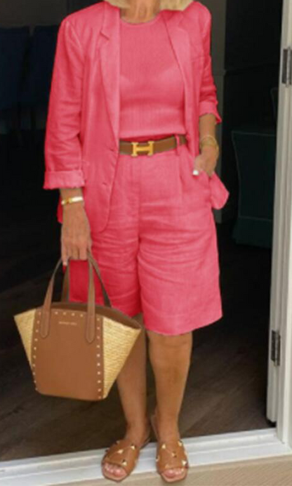 Caroline - Lässiges Leinen-Set im Chic-Stil