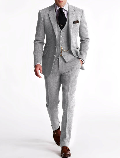 Desmond - Stilvoller dreiteiliger Tweed-Anzug für Herren