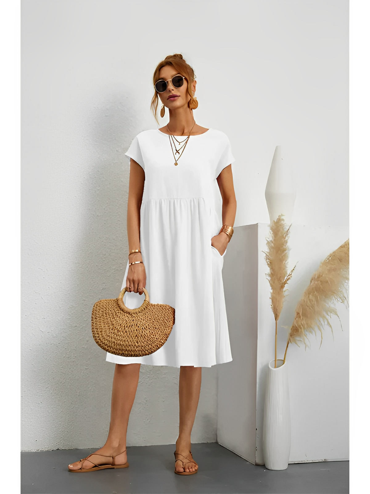Amira – Schickes Sommerkleid mit Ärmeln