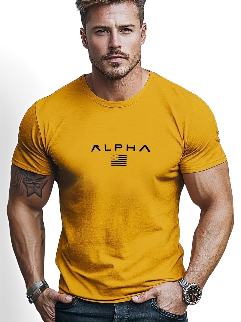 Neal - Einfaches Herren T-Shirt mit Rundkragen