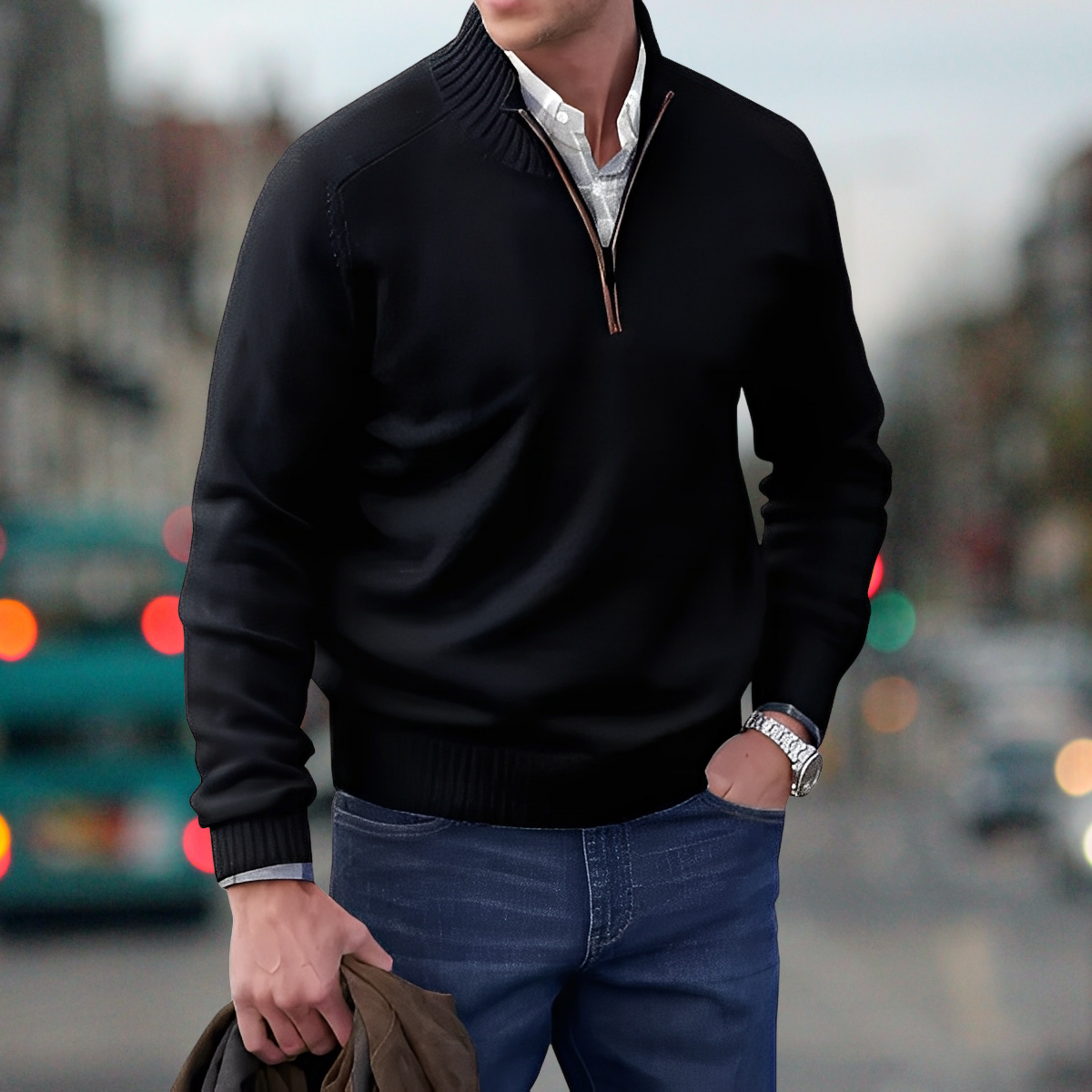 Adrian – Pullover mit Reißverschluss