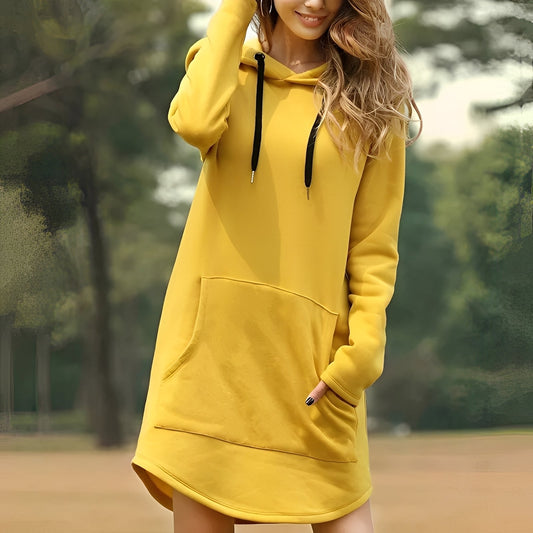 Lorraine - Komfortables langes Kapuzenkleid für Damen