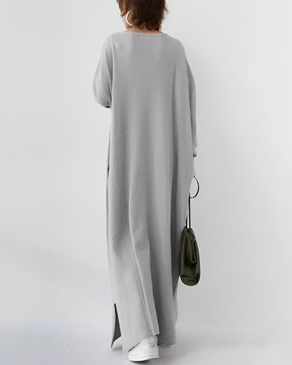 Eliana – Langärmeliges langes Kleid