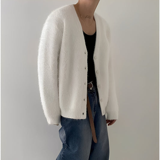 Merton - Komfortable, lockere Herrenstrickjacke aus Wolle