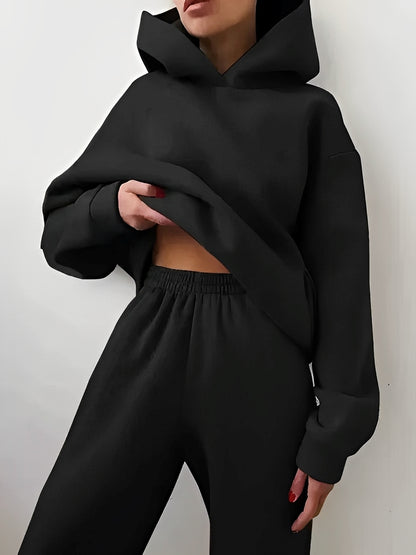 Nora – Damen Kapuzenpullover und Jogginghosen Set