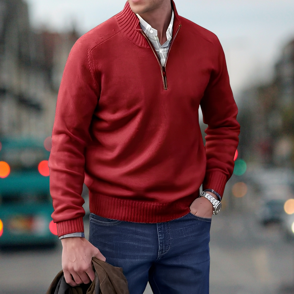 Adrian – Pullover mit Reißverschluss