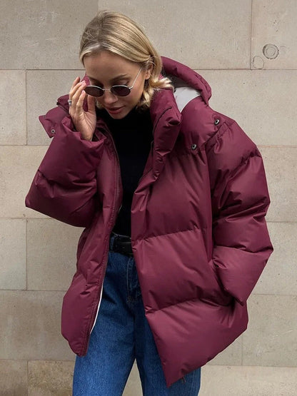 Camille - Frauen-Kapuzenjacke aus gefütterter Baumwolle