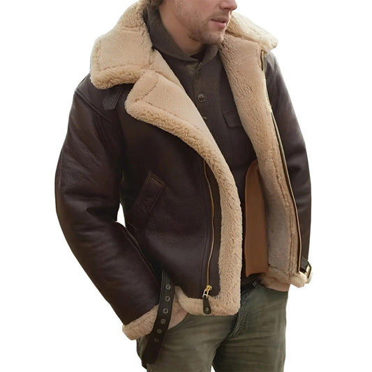 Brendon - Starke und dicke Herrenlederjacke