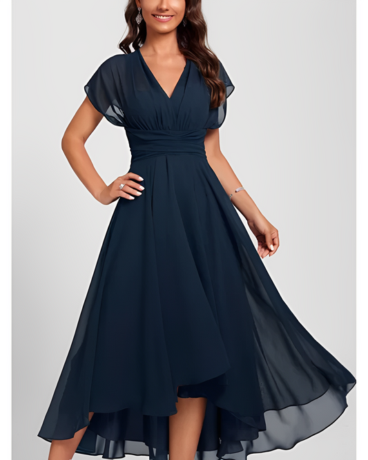 Elisa – Festliches Midikleid mit V-Ausschnitt