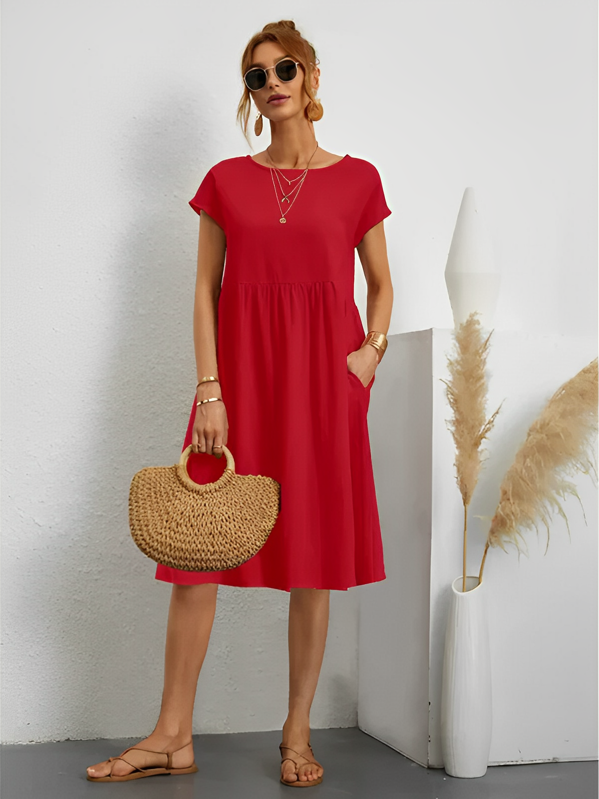 Amira – Schickes Sommerkleid mit Ärmeln