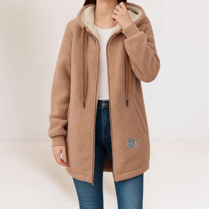 Colene - Bequeme und lockere Damen-Fleecejacke mit Kapuze