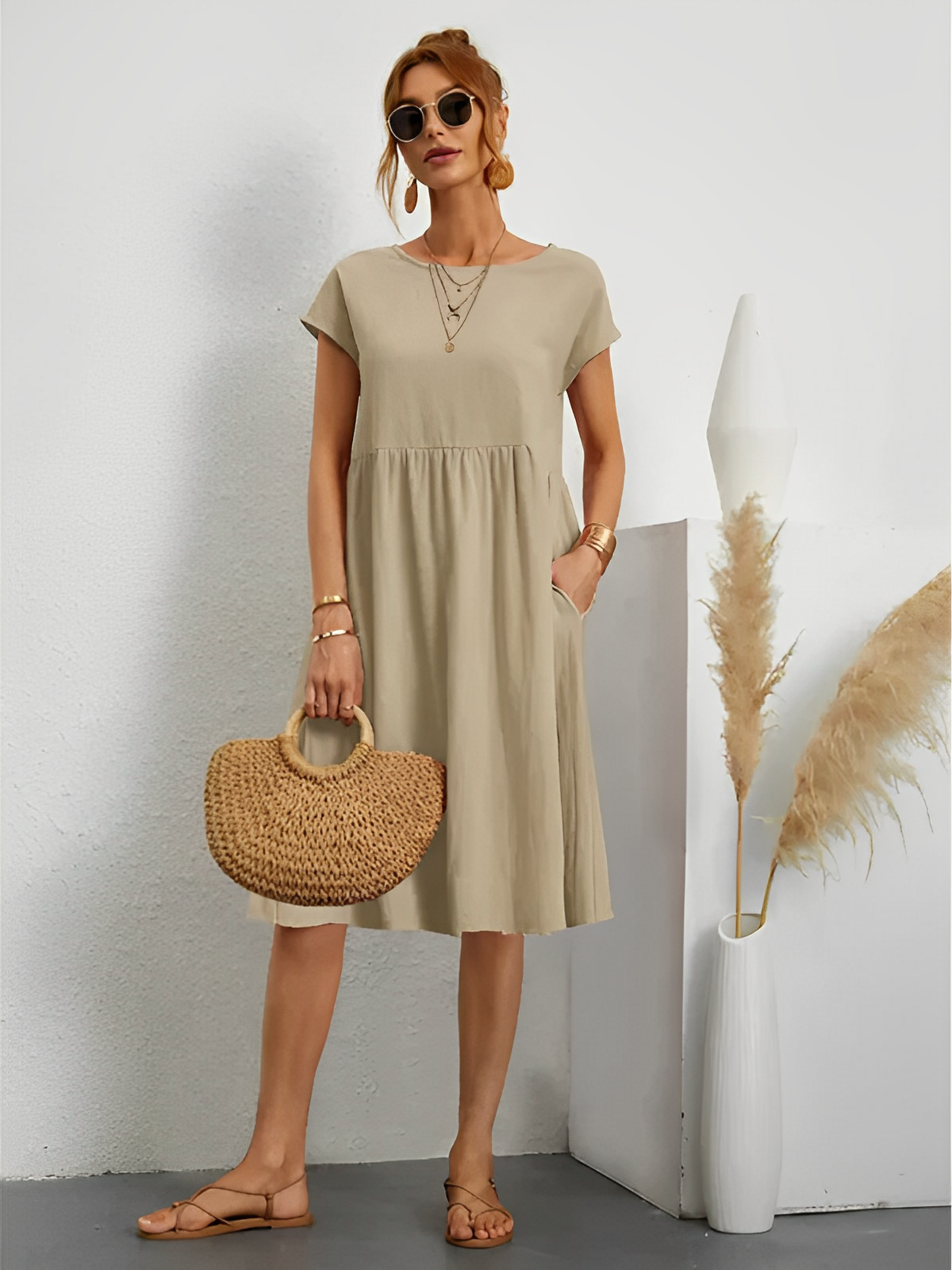 Amira – Schickes Sommerkleid mit Ärmeln