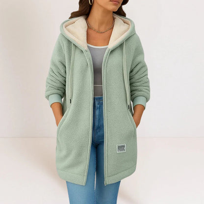 Colene - Bequeme und lockere Damen-Fleecejacke mit Kapuze