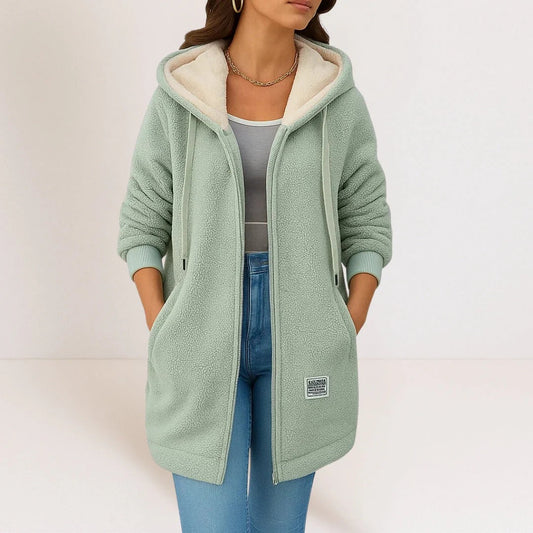 Colene - Bequeme und lockere Damen-Fleecejacke mit Kapuze