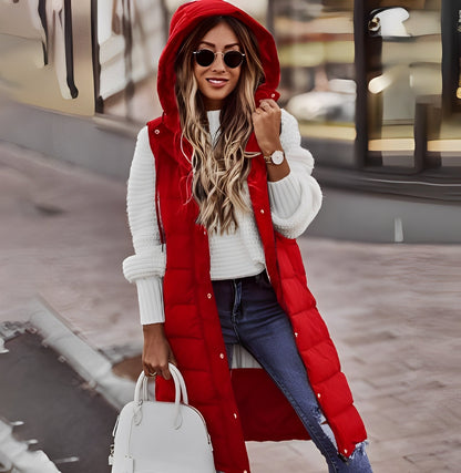 Brenna - Stilvolle lange Damen-Daunenjacke
