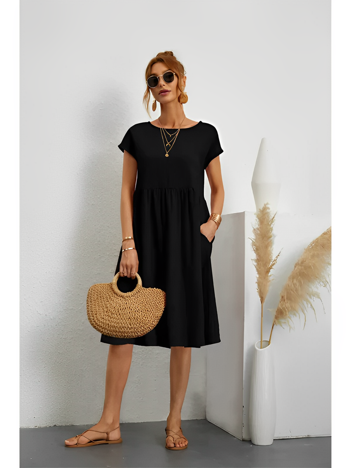 Amira – Schickes Sommerkleid mit Ärmeln