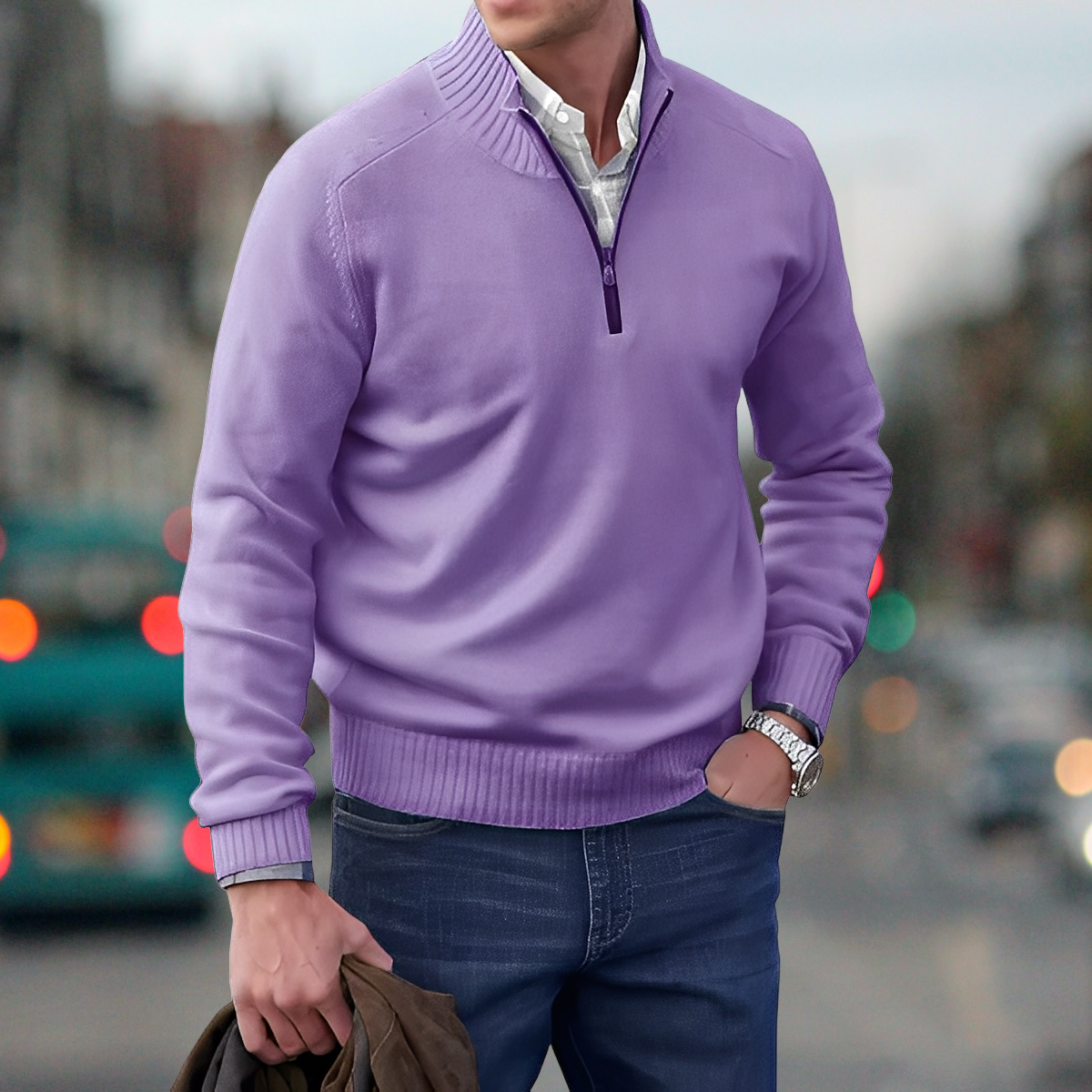 Adrian – Pullover mit Reißverschluss