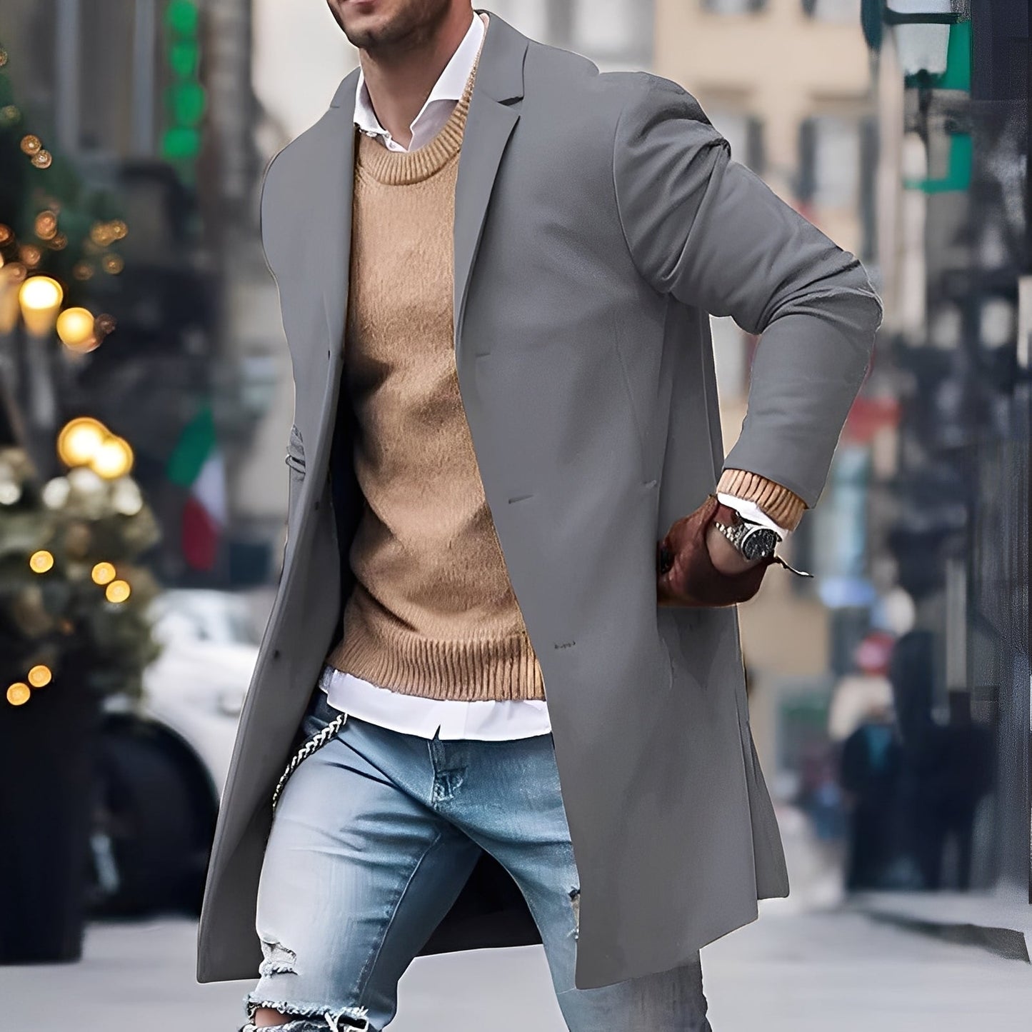 Landen - Schicker Herren-Trenchcoat mit Kragen