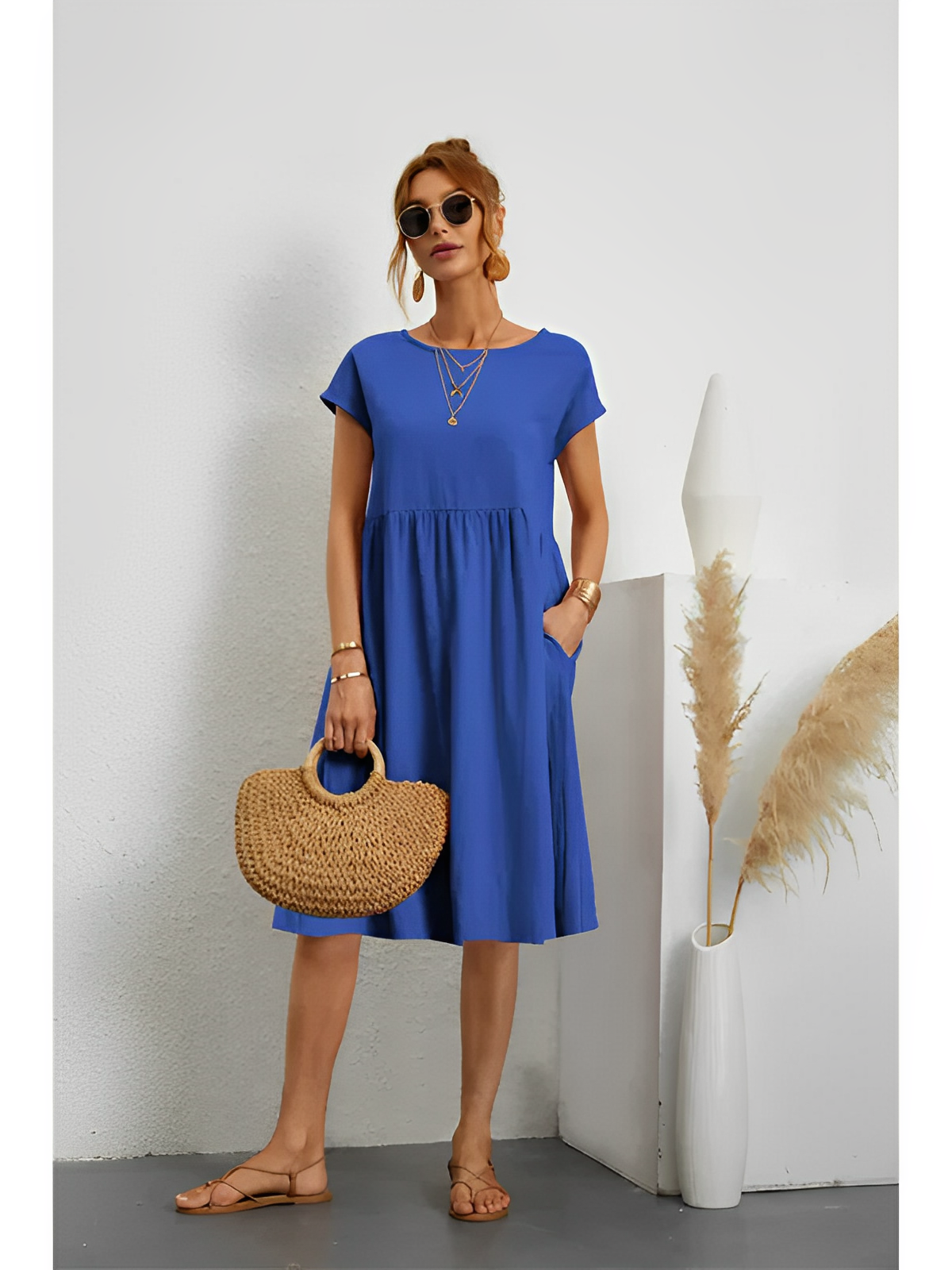 Amira – Schickes Sommerkleid mit Ärmeln