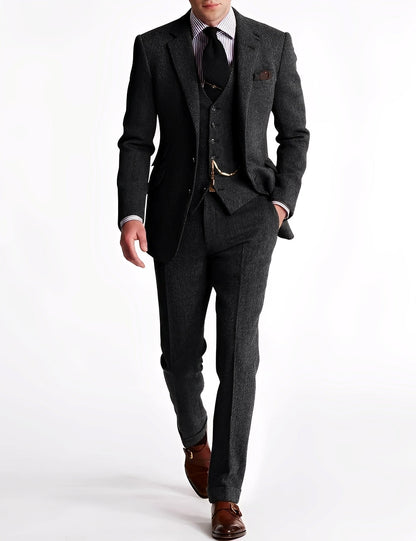 Desmond - Stilvoller dreiteiliger Tweed-Anzug für Herren