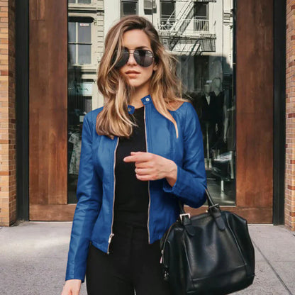 Amber – Modische Kunstlederjacke für Frauen