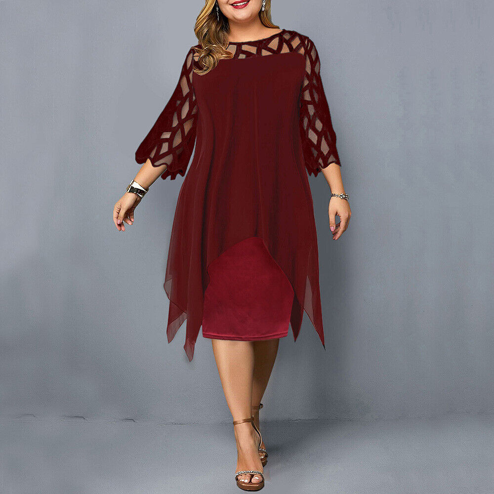 Cathryn - Elegantes Midi-Kleid in Großer Größe