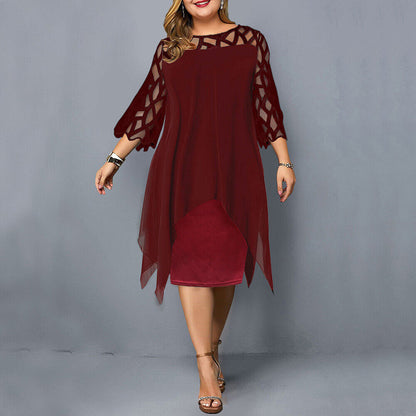 Cathryn - Elegantes Midi-Kleid in Großer Größe