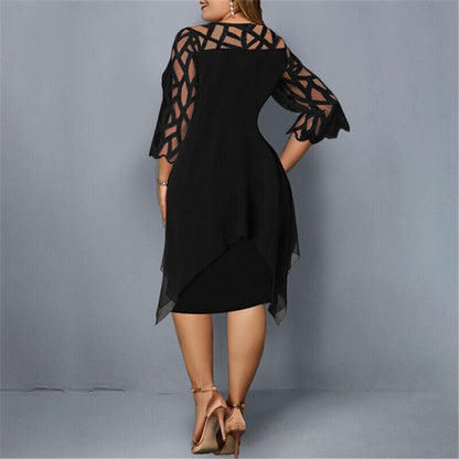 Cathryn - Elegantes Midi-Kleid in Großer Größe